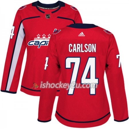 Dame NHL Washington Capitals Trøje John Carlson 74 Adidas 2017-2018 Rød Authentic Dame NHL Washington Capitals Trøje John Carlson 74 Adidas 2017-2018 Rød Authentic